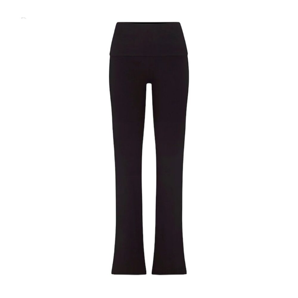 SKIMS Black Cotton Jersey Foldover Pants (NWT)